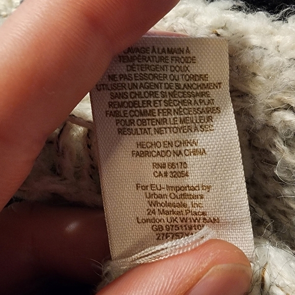 Free people oversized chunky knit print sweater size large - Picture 9 of 9